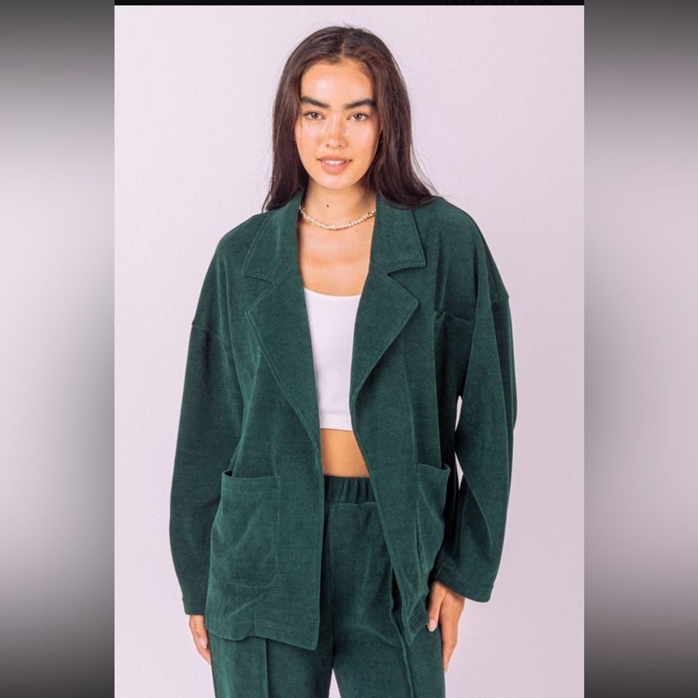 Oversize Corduroy Blazer Jacket Mocha - Picture 4 of 4